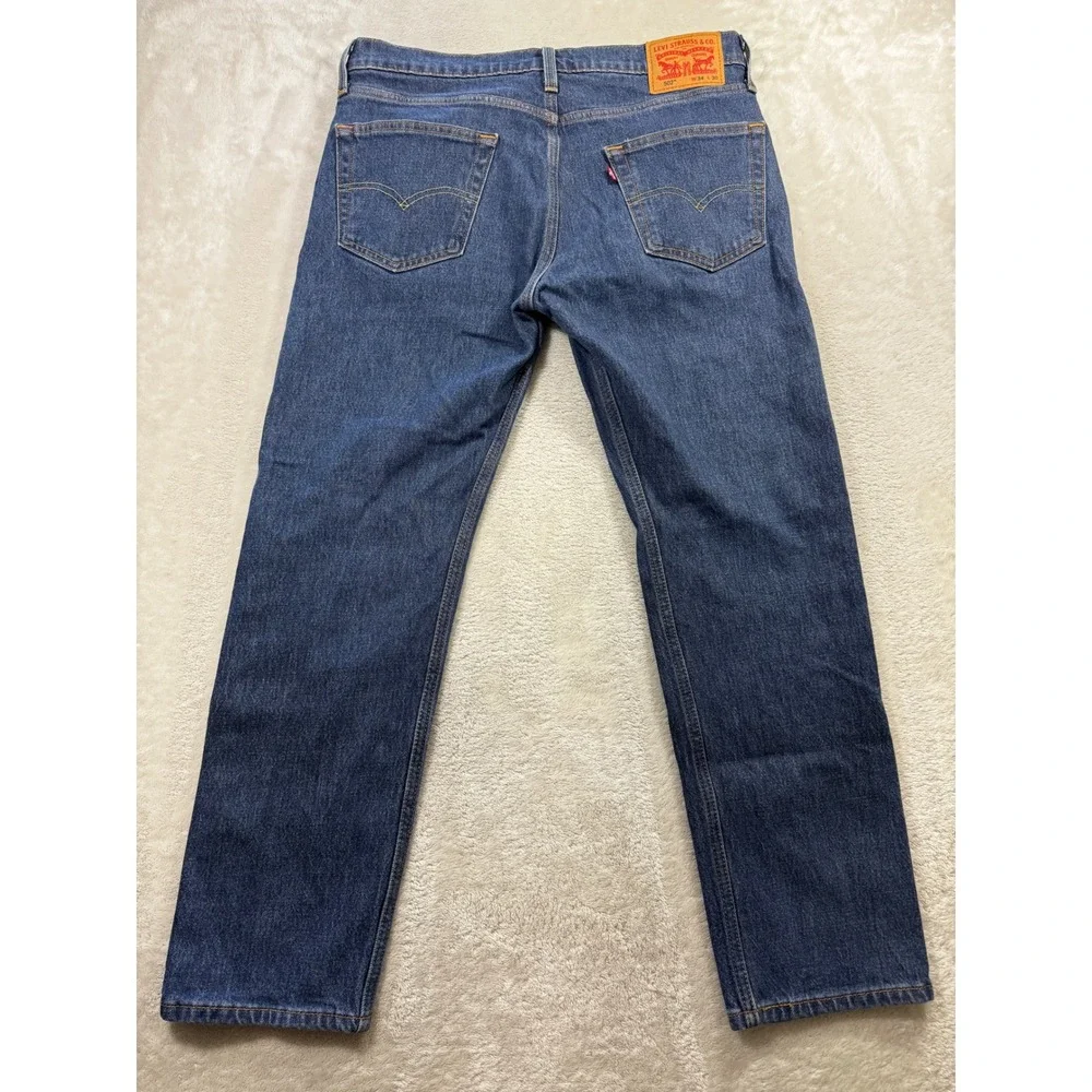 Levi's Mens 502 Regular Taper Stretch Blue Denim Jeans W34 L30 Meas: 34x28.5